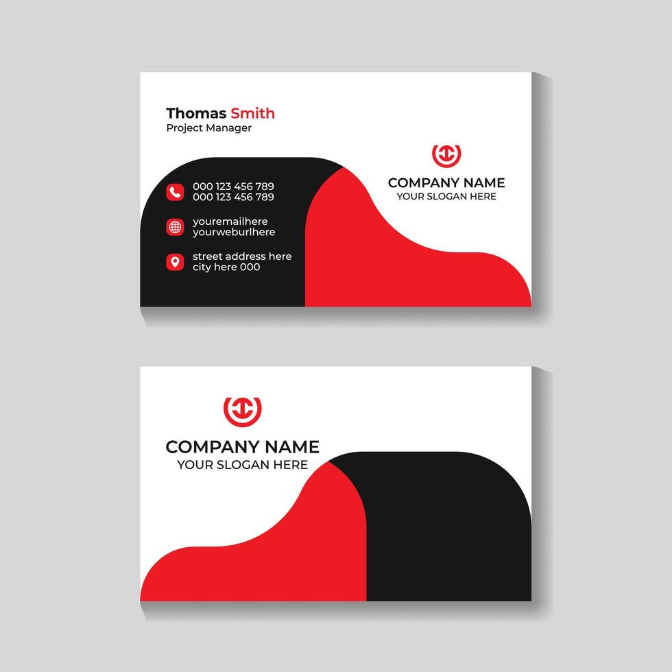 Professional creative modern business card design template vector