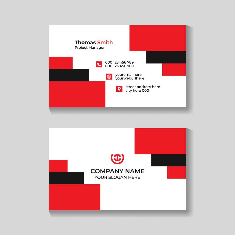 Professional creative modern business card design template vector