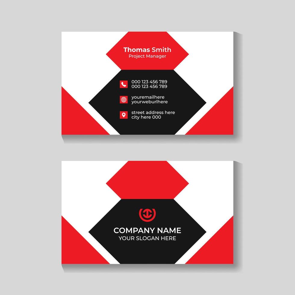 Creative modern business card design template vector