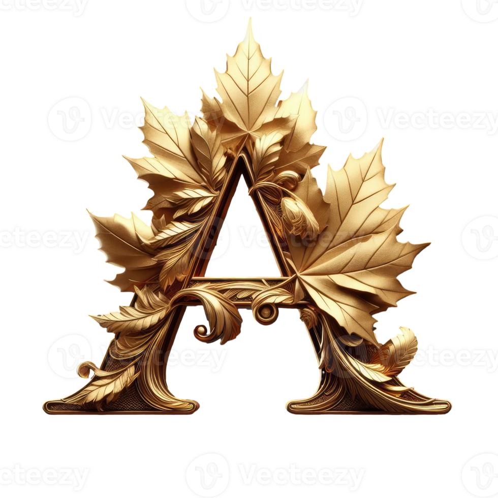 AI generated Isolated 3D Letter on a Clear PNG Canva
