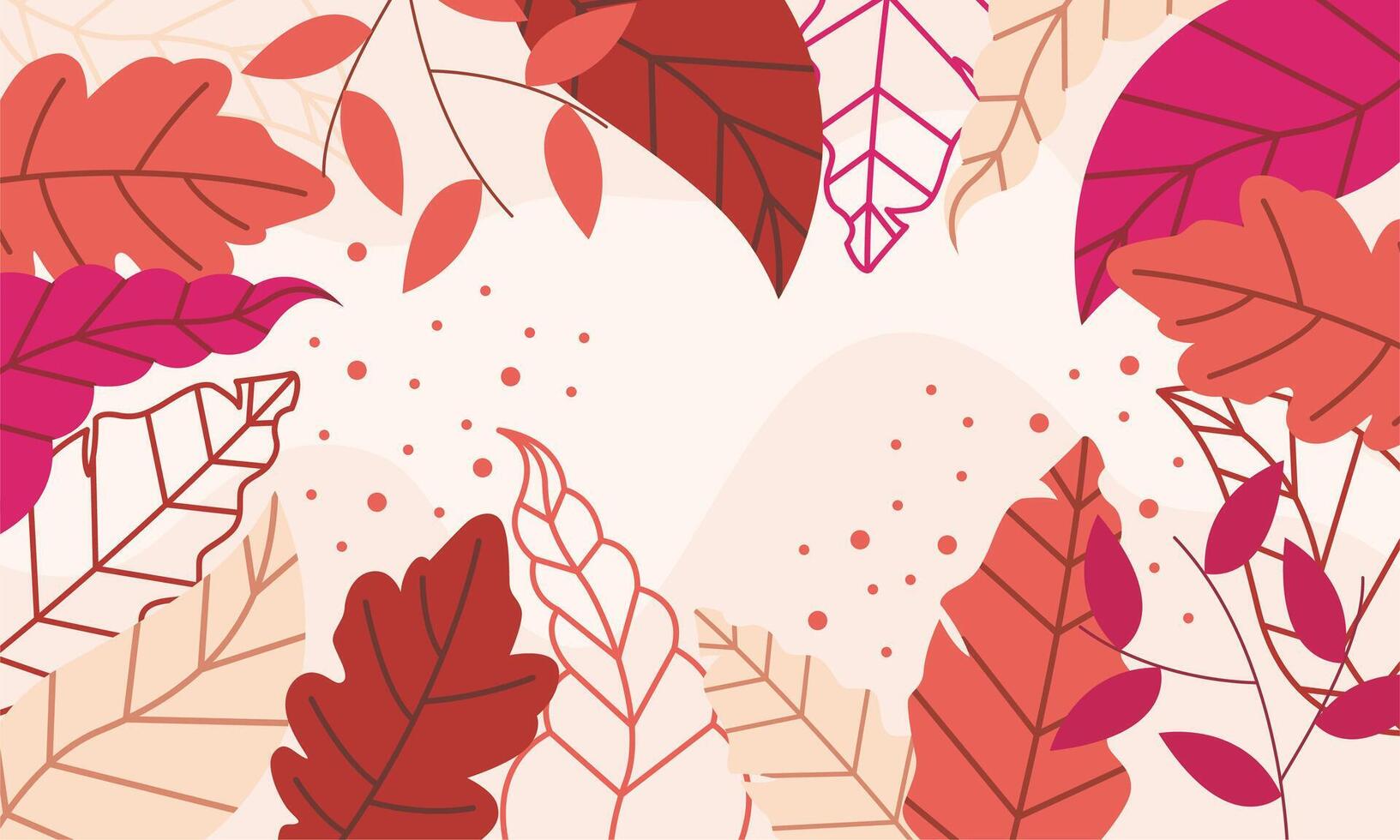 Flat design abstract floral background vector