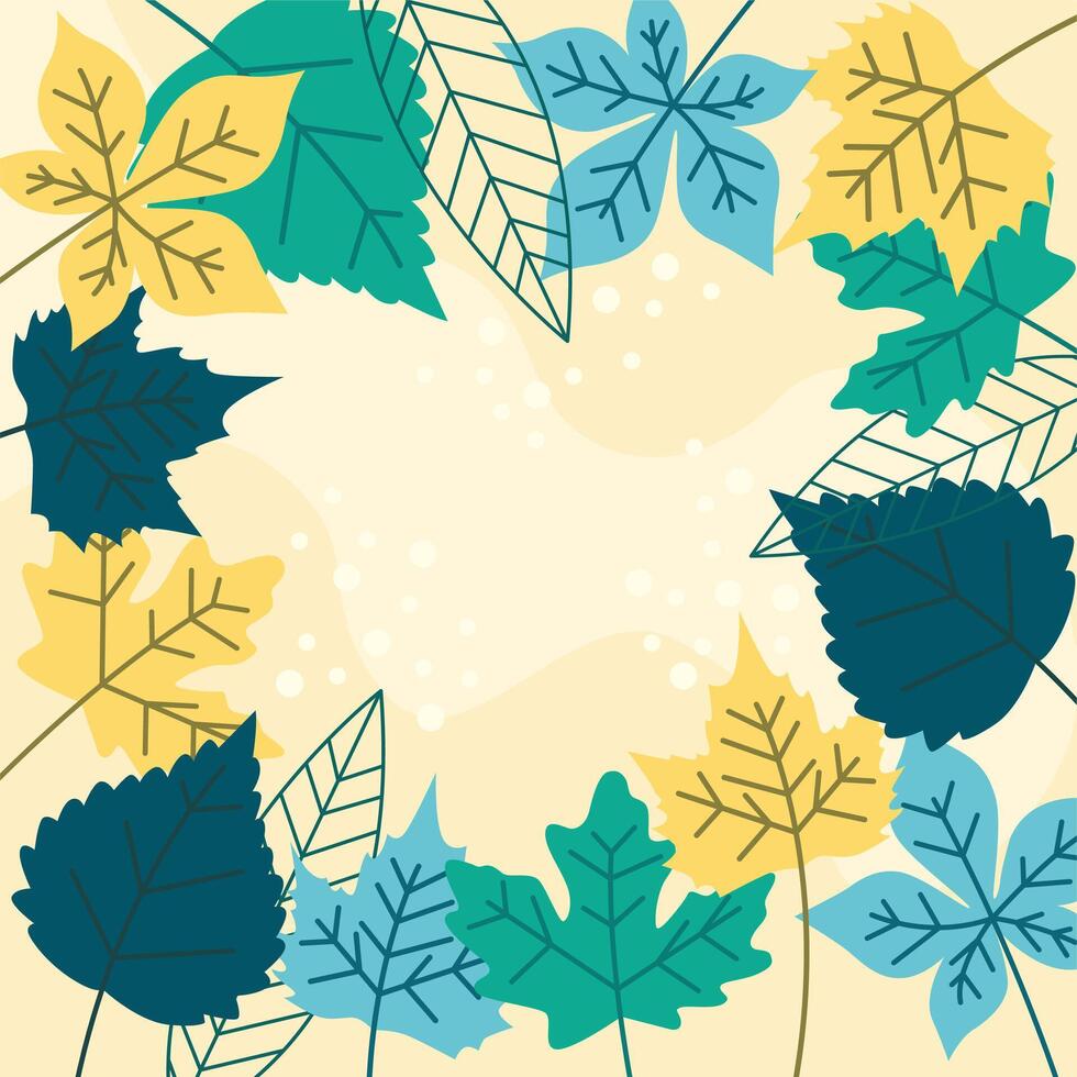 Flat design abstract floral background vector