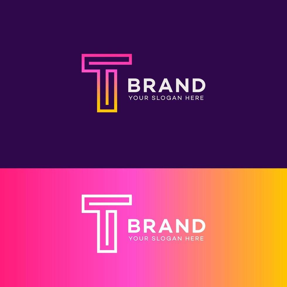 T Letter Logo Vector Icon Brand Identity Sign Symbol