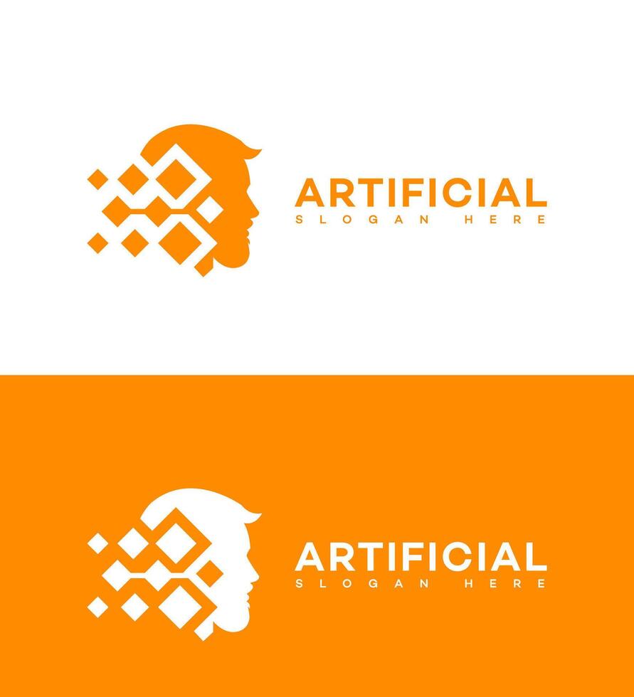 artificial inteligencia logo icono marca identidad firmar símbolo vector