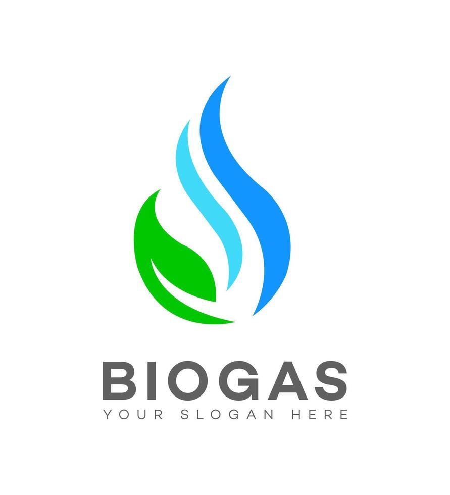 biogás logo icono marca identidad firmar símbolo vector