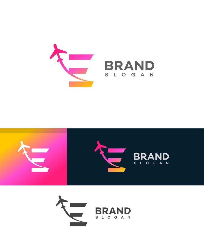 e travel logo Icon Brand Identity Sign Symbol vector
