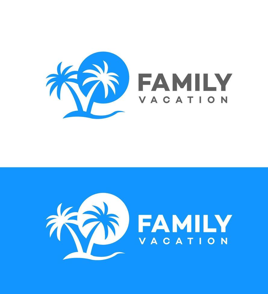 familia vacaciones logo icono marca identidad firmar símbolo vector