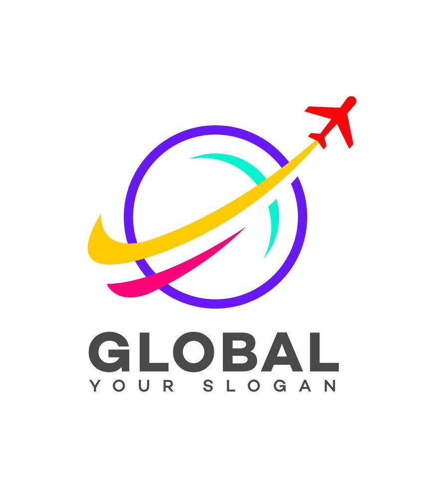 global travel logo Icon Brand Identity Sign Symbol vector