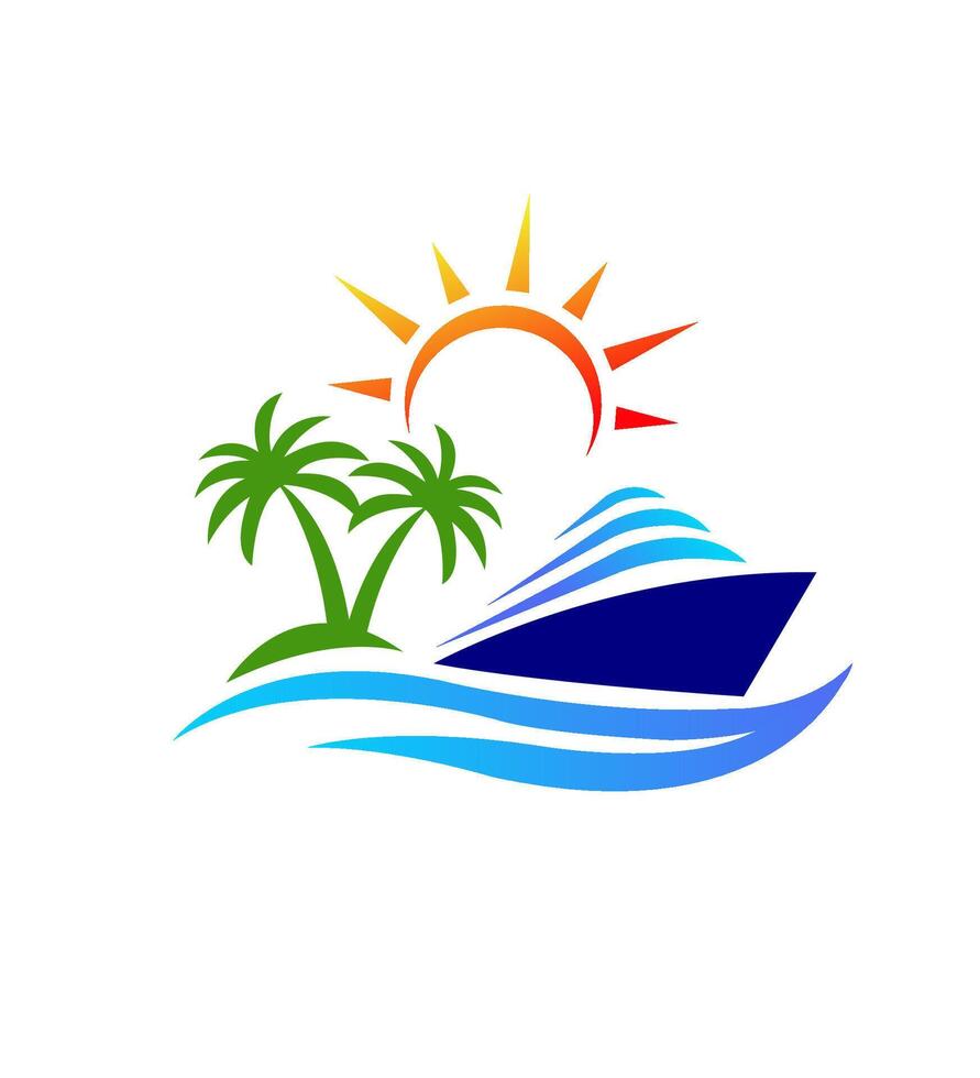 holiday travel logo Icon Brand Identity Sign Symbol vector