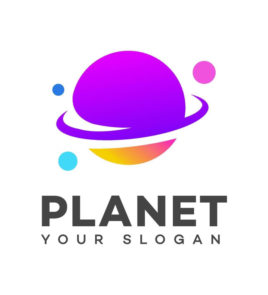 planeta logo icono marca identidad firmar símbolo vector