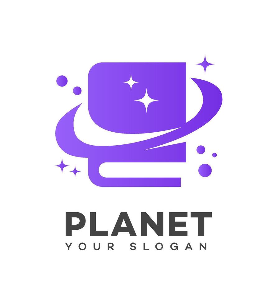 planeta logo icono marca identidad firmar símbolo vector