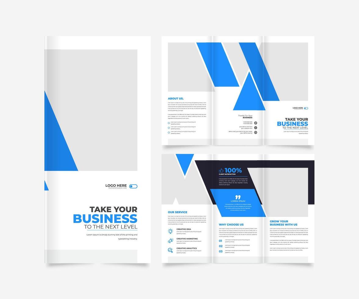 Trifold brochure template design vector