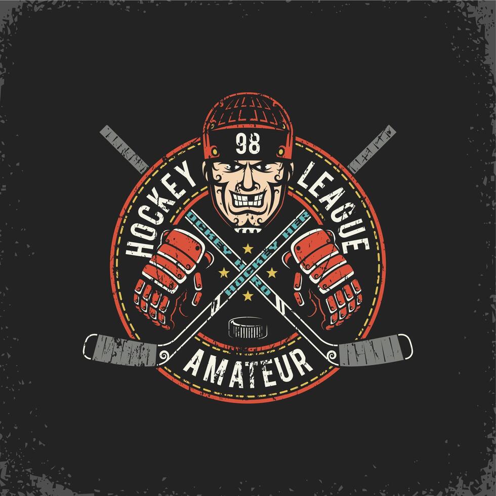 Hockey Vintage logo vector