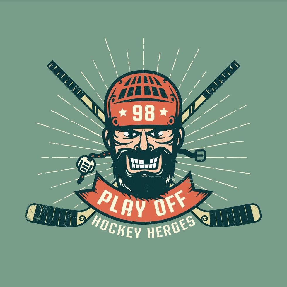 Retro playoff logo vector
