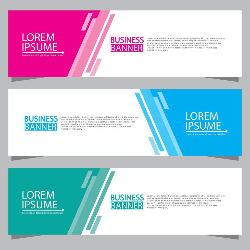 Vector abstract design web banner template. Web Design Elements - Header Design. Abstract geometric web banner template on grey background.