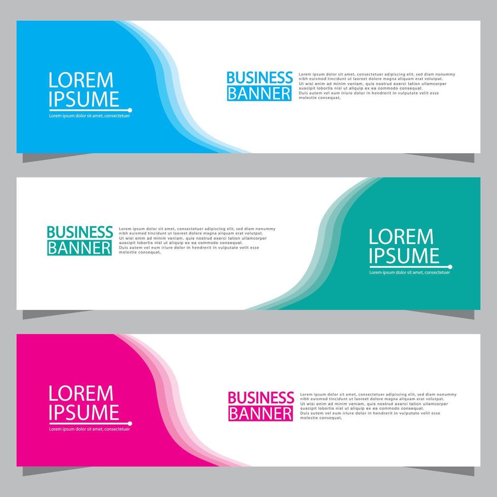 Vector abstract design web banner template. Web Design Elements - Header Design. Abstract geometric web banner template on grey background.