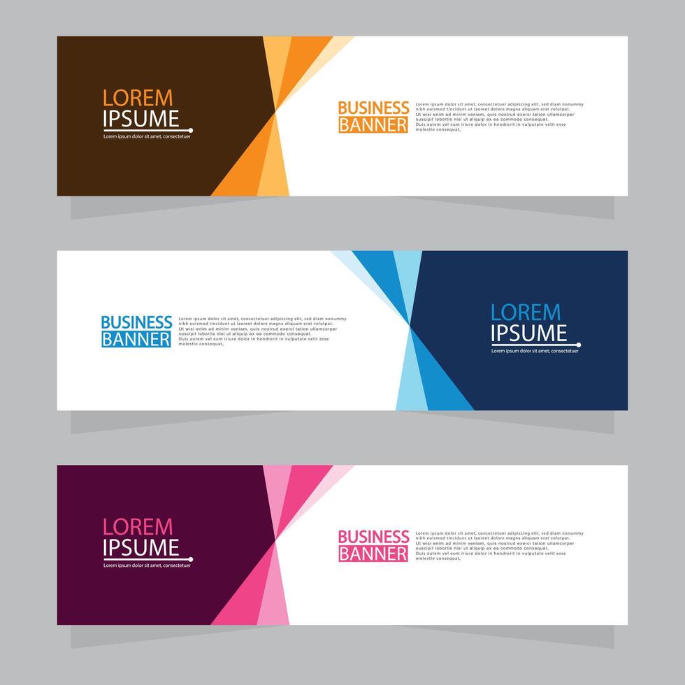 Vector abstract design web banner template. Web Design Elements - Header Design. Abstract geometric web banner template on grey background.
