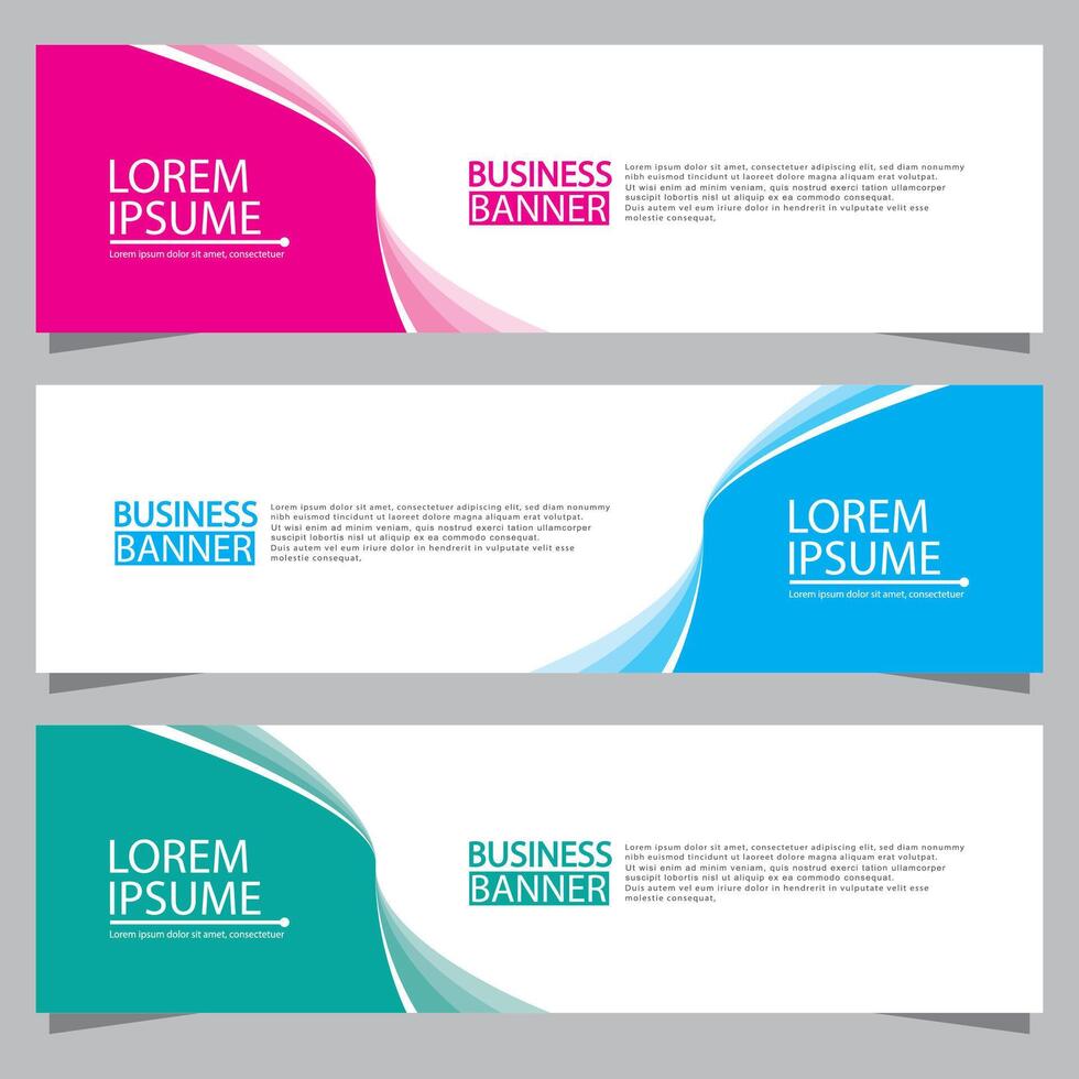 Vector abstract design web banner template. Web Design Elements - Header Design. Abstract geometric web banner template on grey background.