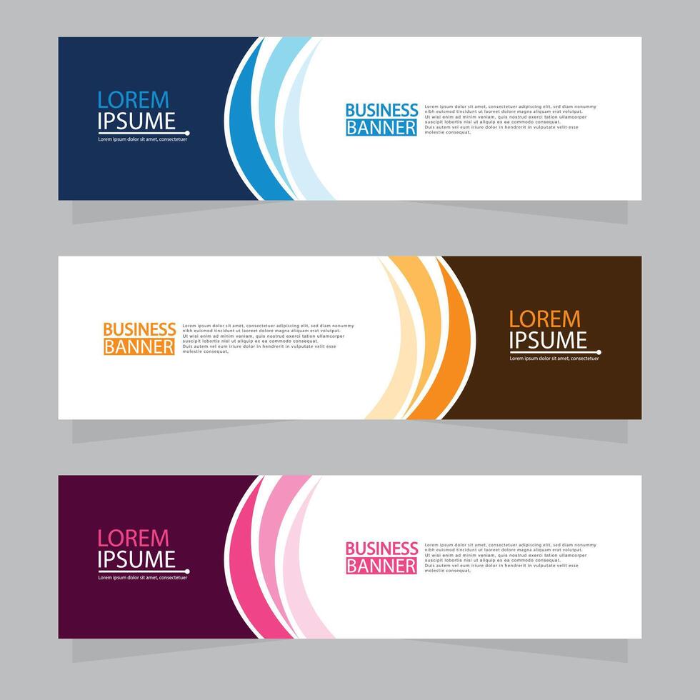 Vector abstract design web banner template. Web Design Elements - Header Design. Abstract geometric web banner template on grey background.