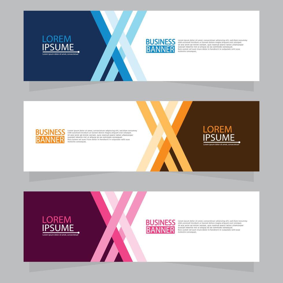 Vector abstract design web banner template. Web Design Elements - Header Design. Abstract geometric web banner template on grey background.