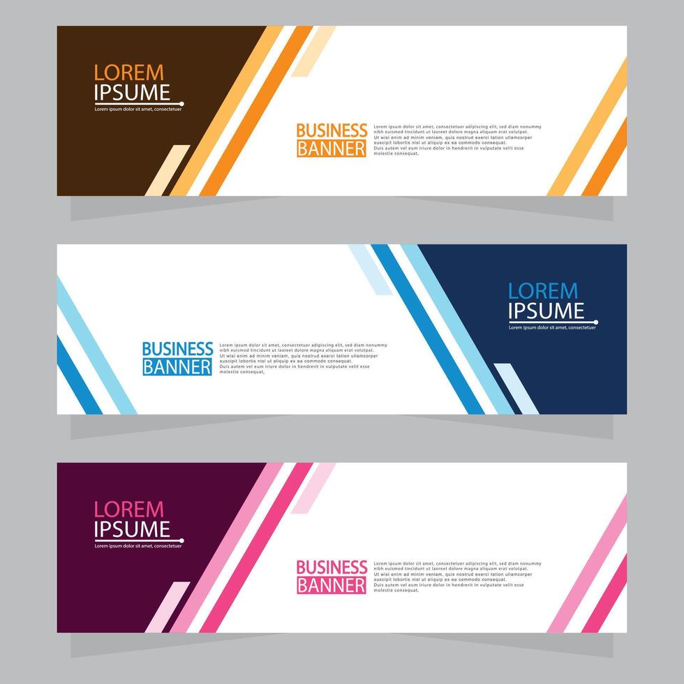 Vector abstract design web banner template. Web Design Elements - Header Design. Abstract geometric web banner template on grey background.