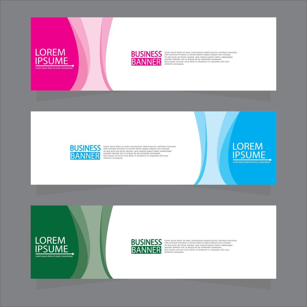 Vector abstract design web banner template. Web Design Elements - Header Design. Abstract geometric web banner template on grey background.