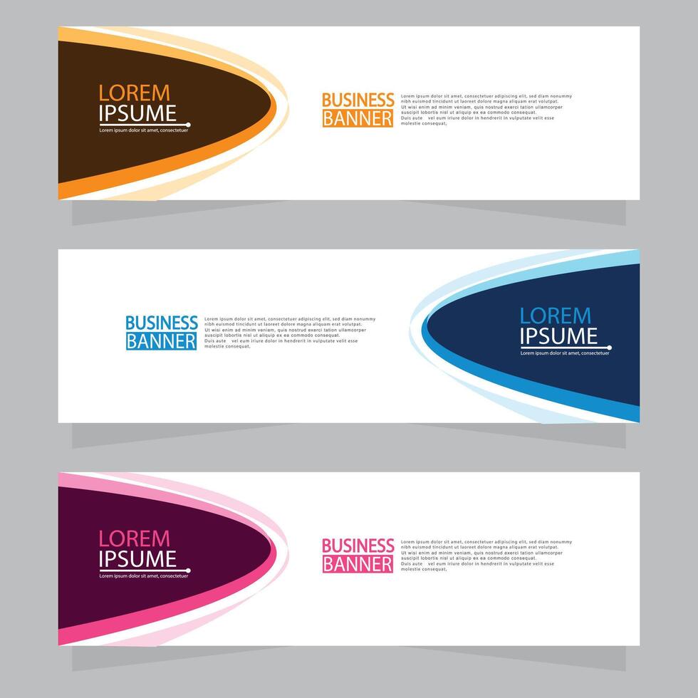 Vector abstract design web banner template. Web Design Elements - Header Design. Abstract geometric web banner template on grey background.