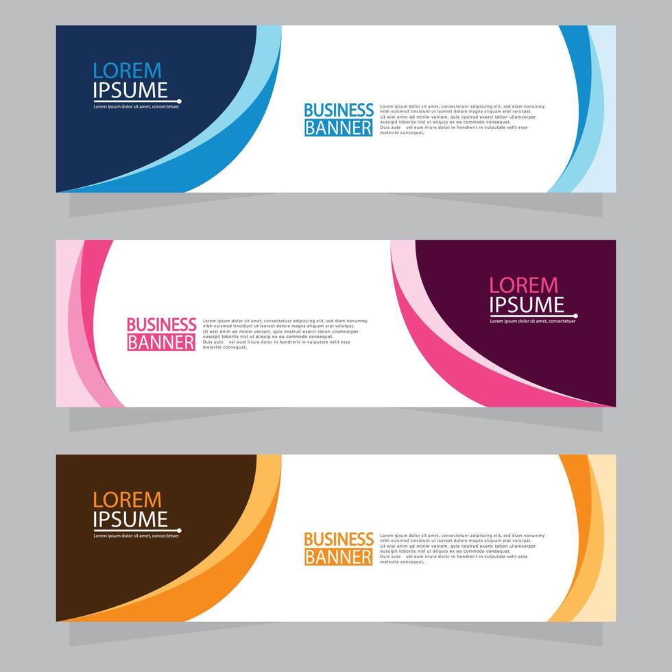 Vector abstract design web banner template. Web Design Elements - Header Design. Abstract geometric web banner template on grey background.