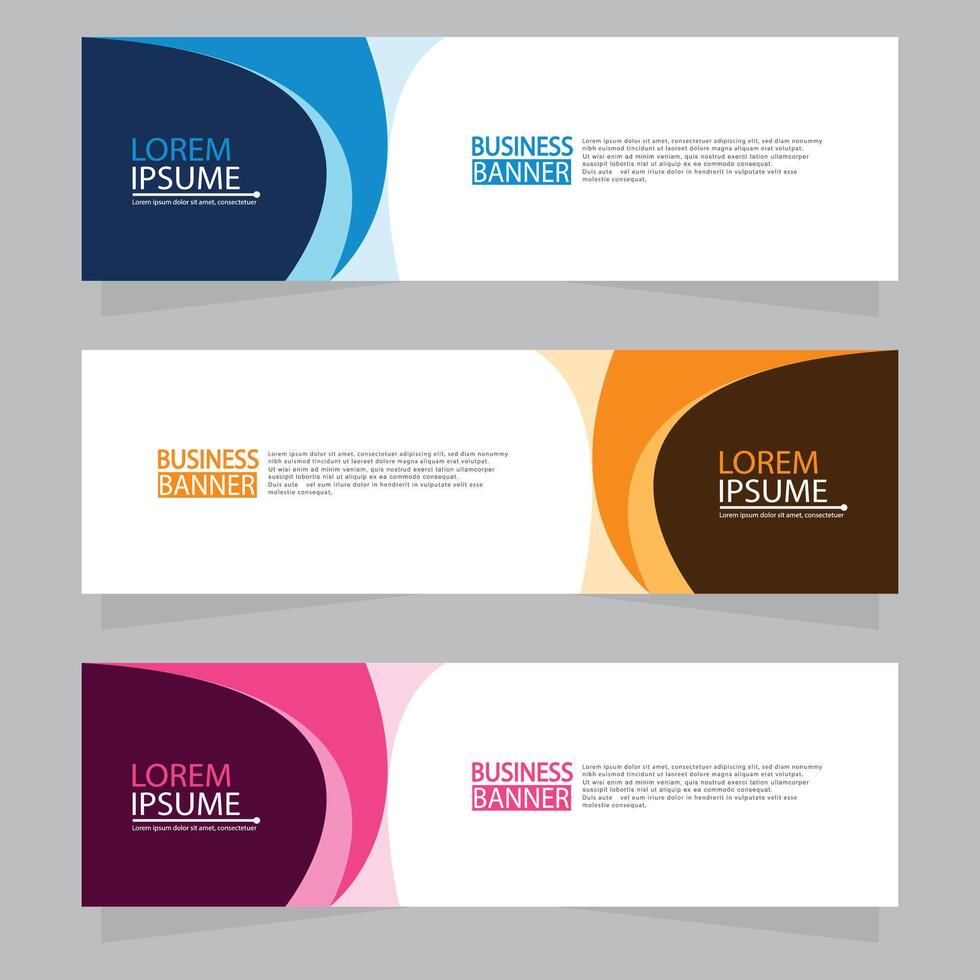 Vector abstract design web banner template. Web Design Elements - Header Design. Abstract geometric web banner template on grey background.