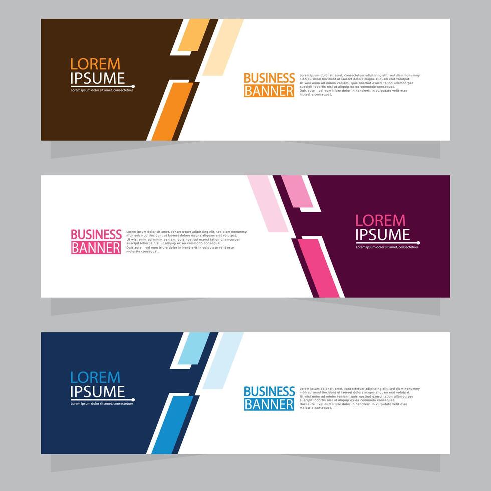 Vector abstract design web banner template. Web Design Elements - Header Design. Abstract geometric web banner template on grey background.