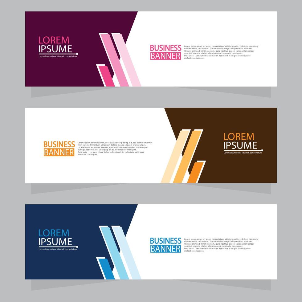 Vector abstract design web banner template. Web Design Elements - Header Design. Abstract geometric web banner template on grey background.