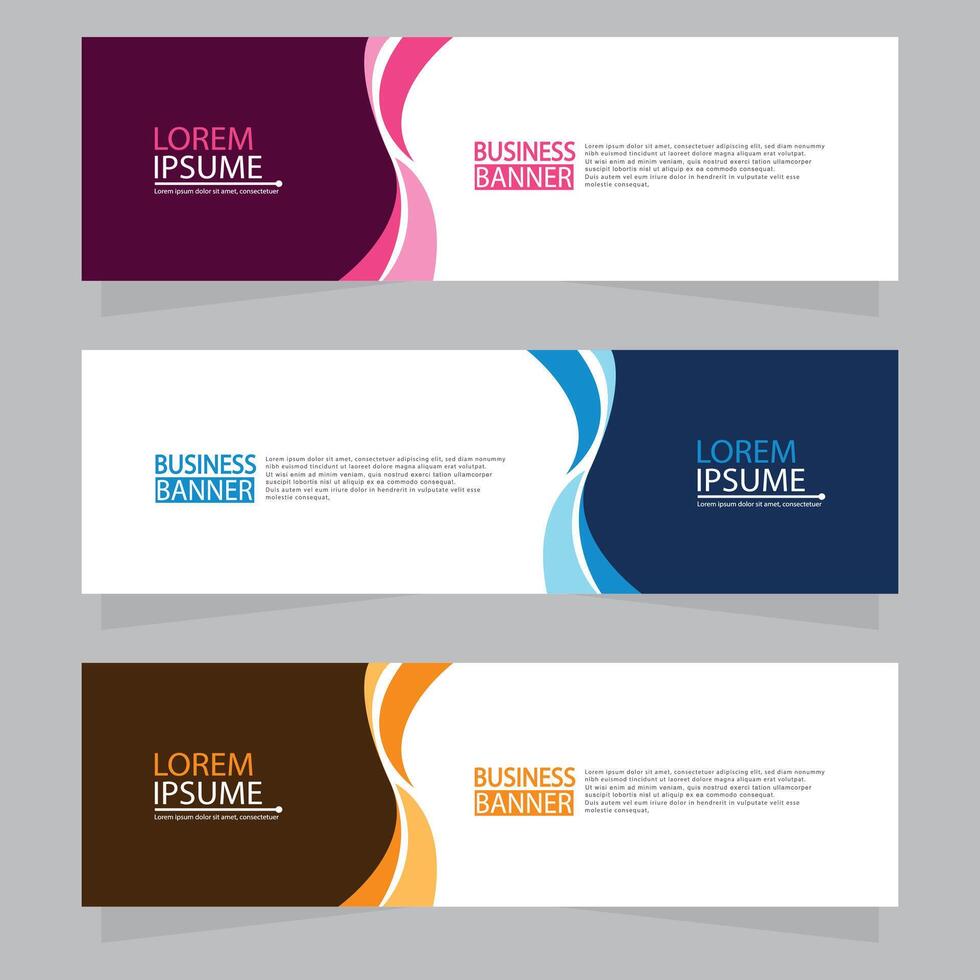 Vector abstract design web banner template. Web Design Elements - Header Design. Abstract geometric web banner template on grey background.