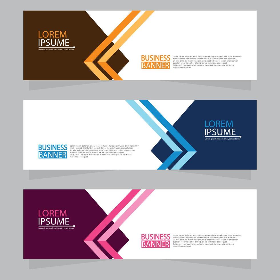 Vector abstract design web banner template. Web Design Elements - Header Design. Abstract geometric web banner template on grey background.