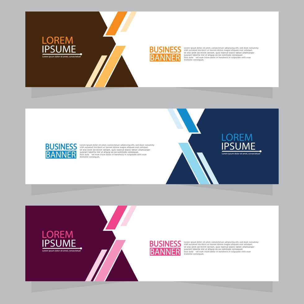 Vector abstract design web banner template. Web Design Elements - Header Design. Abstract geometric web banner template on grey background.