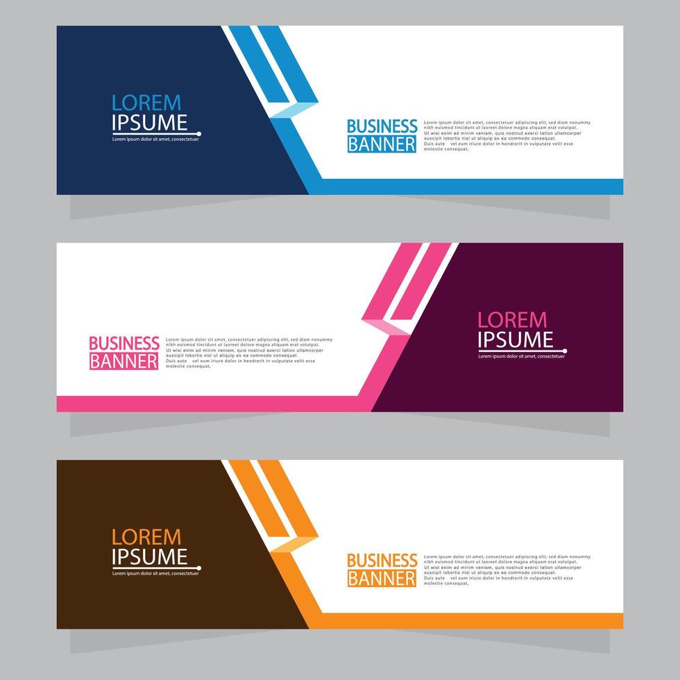 Vector abstract design web banner template. Web Design Elements - Header Design. Abstract geometric web banner template on grey background.