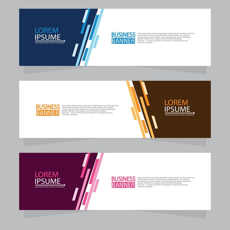 Vector abstract design web banner template. Web Design Elements - Header Design. Abstract geometric web banner template on grey background.