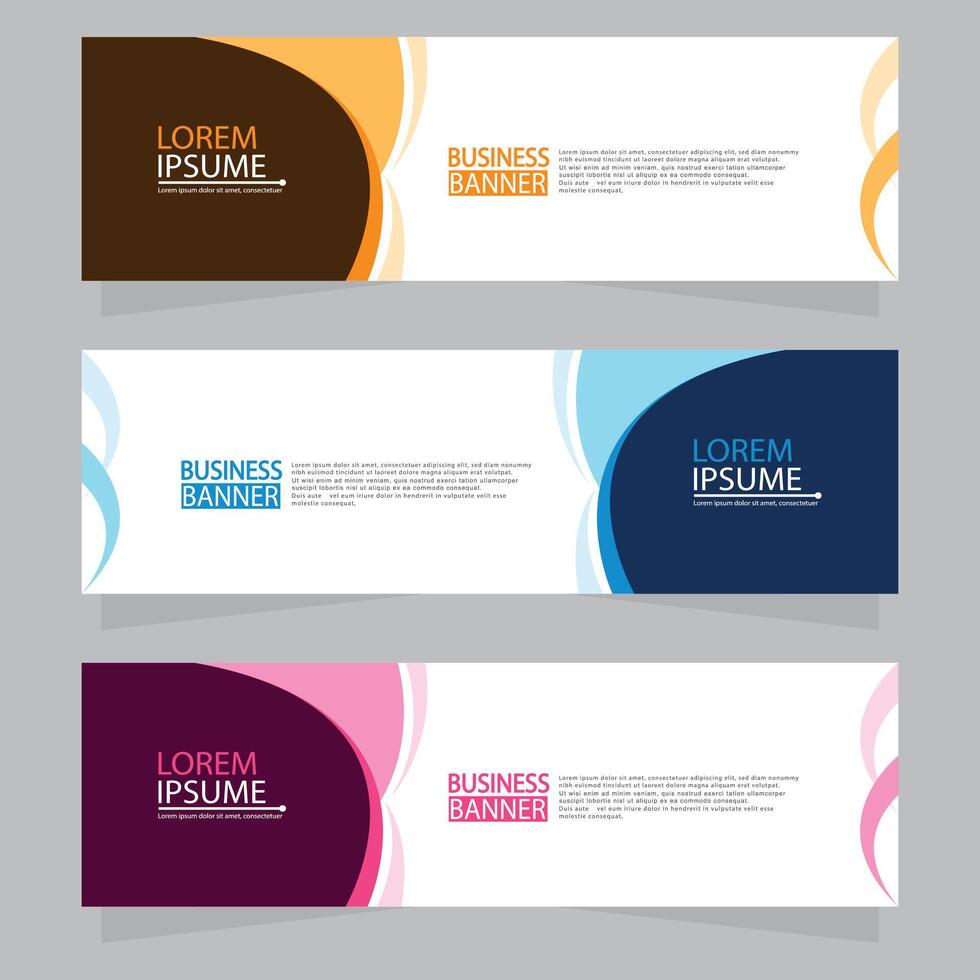 Vector abstract design web banner template. Web Design Elements - Header Design. Abstract geometric web banner template on grey background.