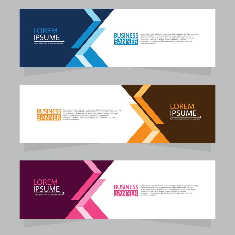 Vector abstract design web banner template. Web Design Elements - Header Design. Abstract geometric web banner template on grey background.