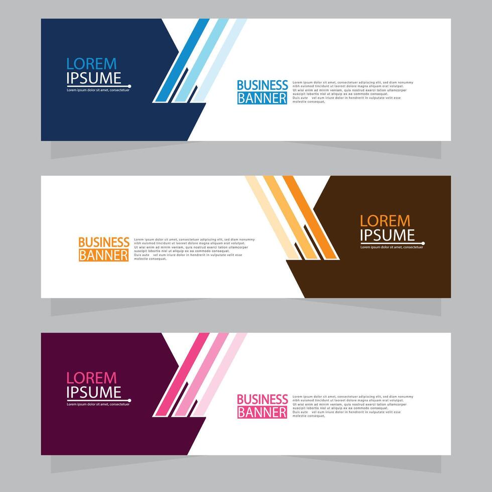 Vector abstract design web banner template. Web Design Elements - Header Design. Abstract geometric web banner template on grey background.