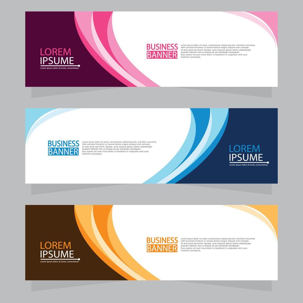 Vector abstract design web banner template. Web Design Elements - Header Design. Abstract geometric web banner template on grey background.