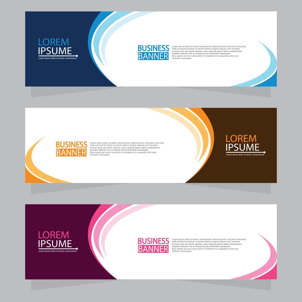 Vector abstract design web banner template. Web Design Elements - Header Design. Abstract geometric web banner template on grey background.