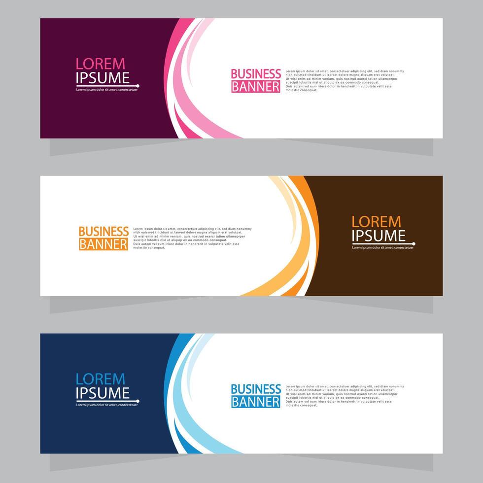 Vector abstract design web banner template. Web Design Elements - Header Design. Abstract geometric web banner template on grey background.