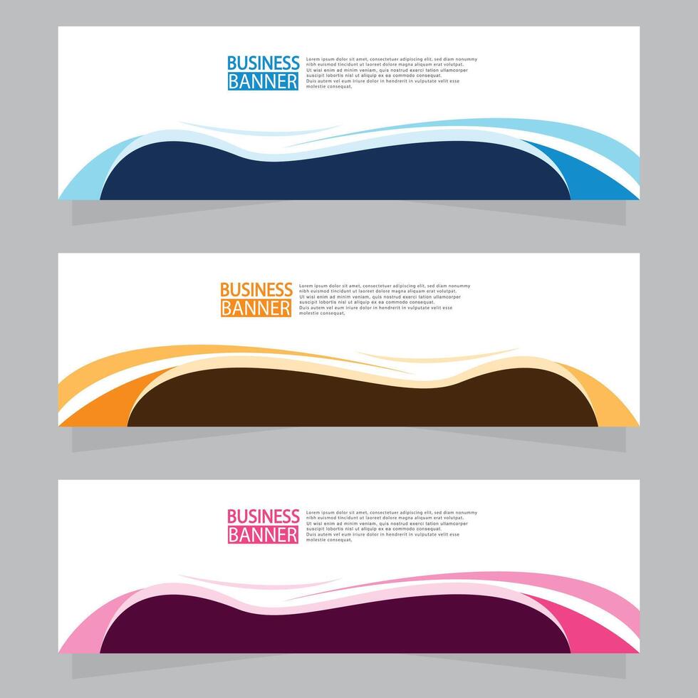 Vector abstract design web banner template. Web Design Elements - Header Design. Abstract geometric web banner template on grey background.