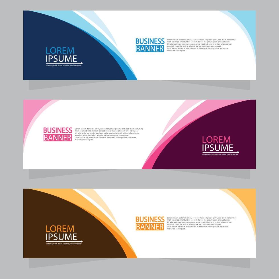 Vector abstract design web banner template. Web Design Elements - Header Design. Abstract geometric web banner template on grey background.