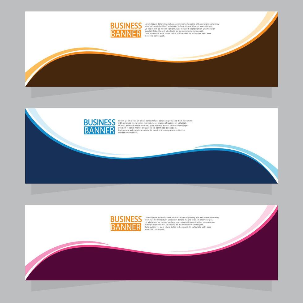 Vector abstract design web banner template. Web Design Elements - Header Design. Abstract geometric web banner template on grey background.