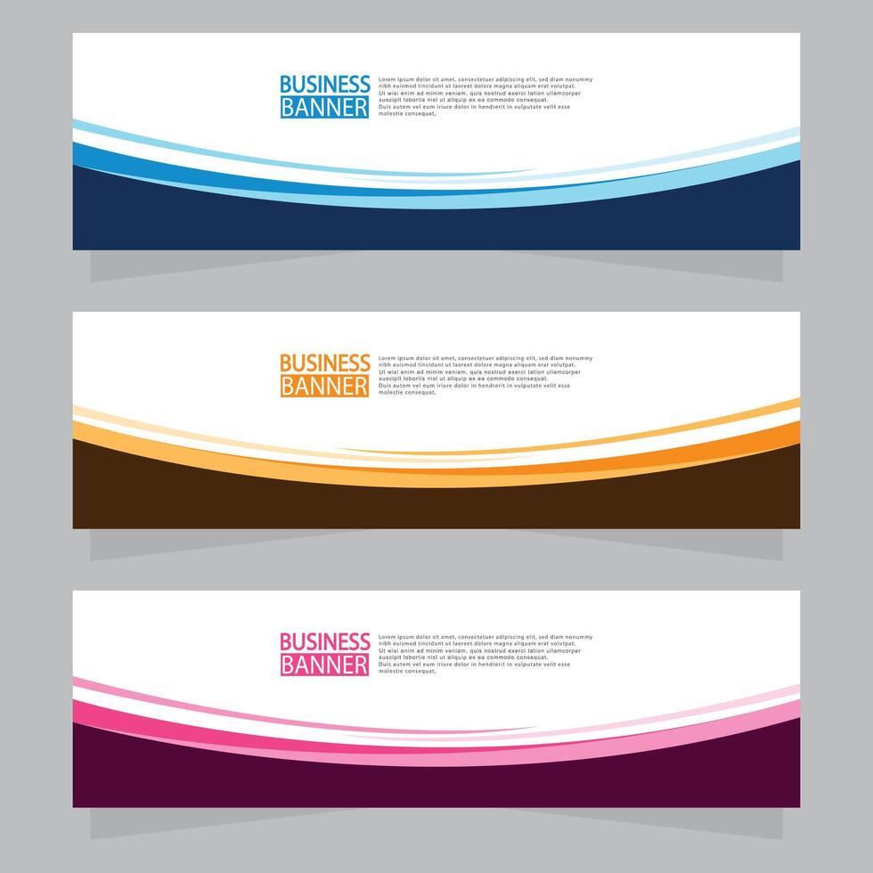Vector abstract design web banner template. Web Design Elements - Header Design. Abstract geometric web banner template on grey background.