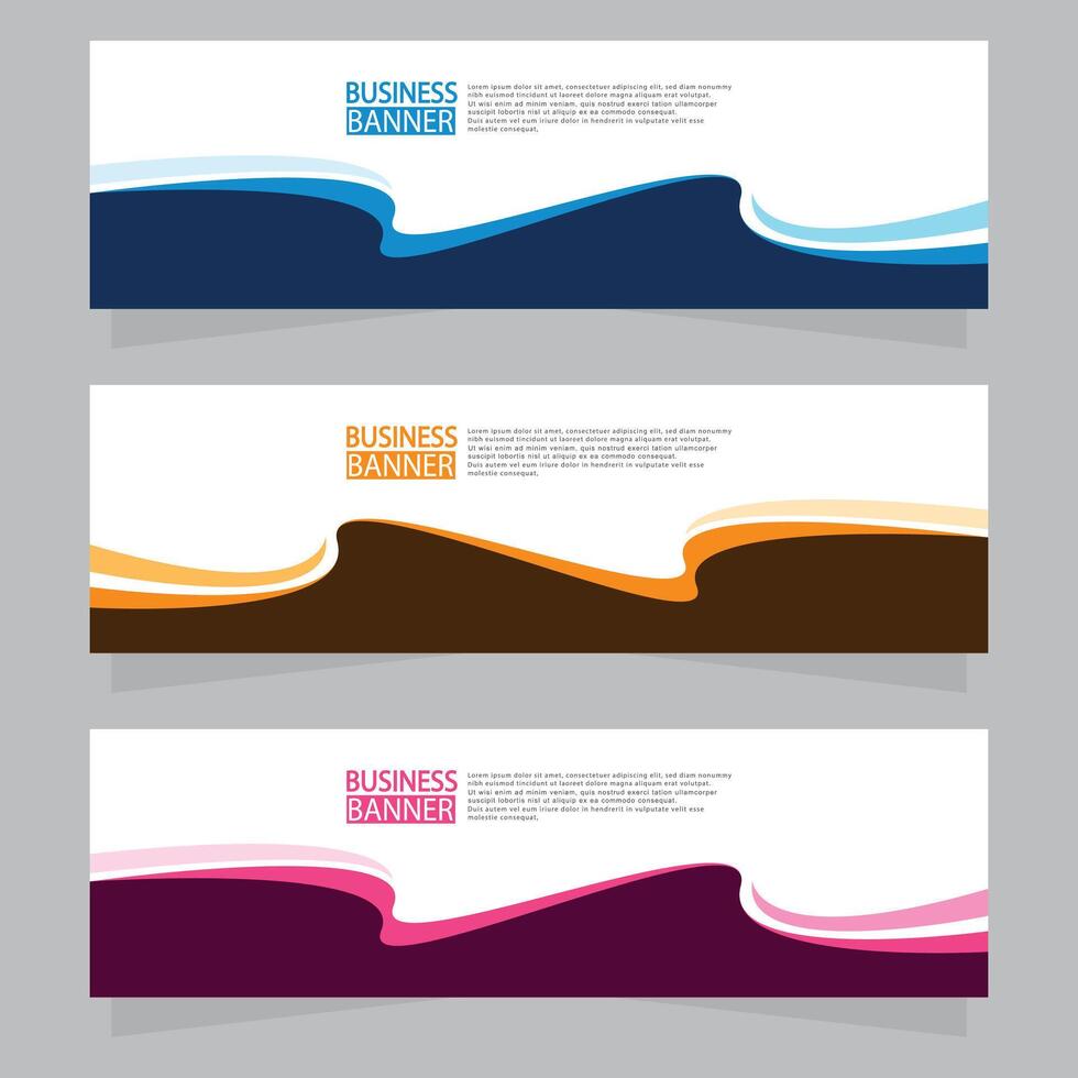 Vector abstract design web banner template. Web Design Elements - Header Design. Abstract geometric web banner template on grey background.