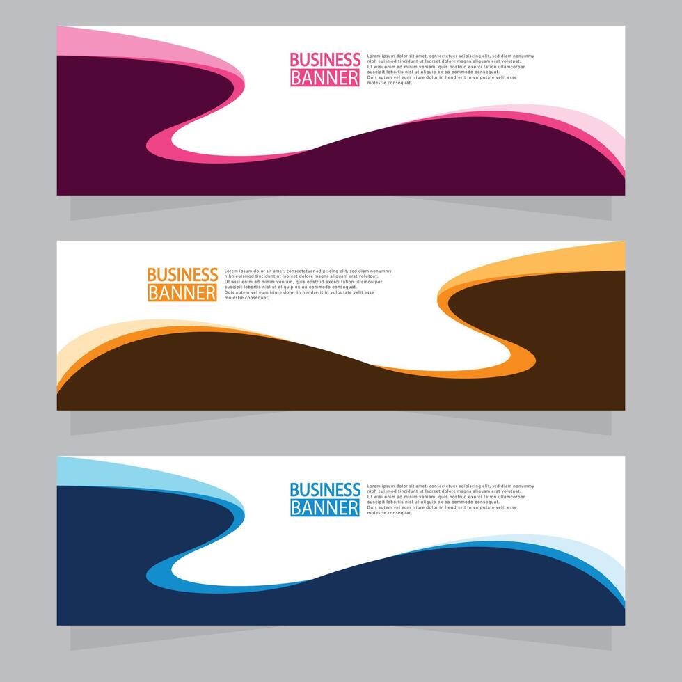 Vector abstract design web banner template. Web Design Elements - Header Design. Abstract geometric web banner template on grey background.