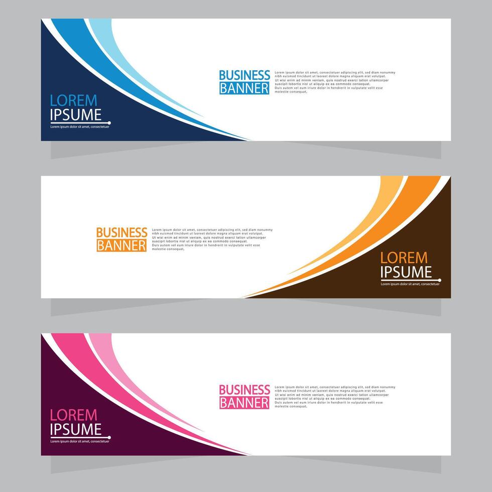 Vector abstract design web banner template. Web Design Elements - Header Design. Abstract geometric web banner template on grey background.