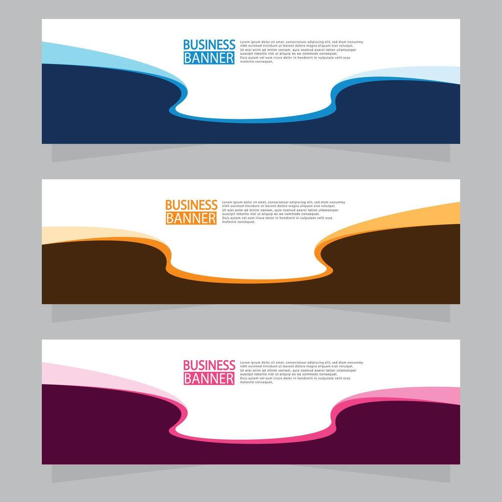Vector abstract design web banner template. Web Design Elements - Header Design. Abstract geometric web banner template on grey background.